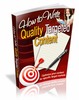 Thumbnail How To Write Quality Targeted Content 
